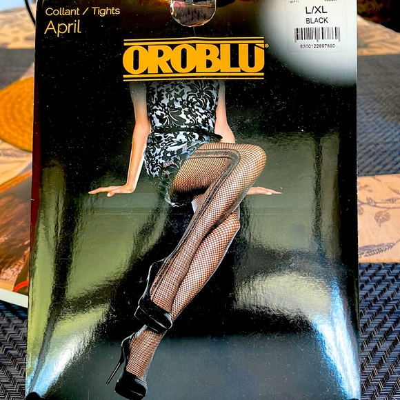 OROBLU Accessories - Black Fishnet Tights L/XL
